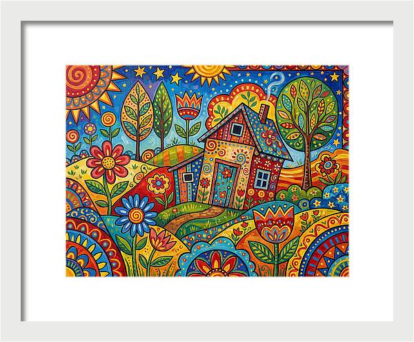 Old Shed In A Colorful Landscape