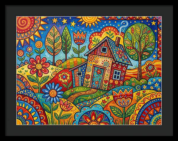 Old Shed In A Colorful Landscape