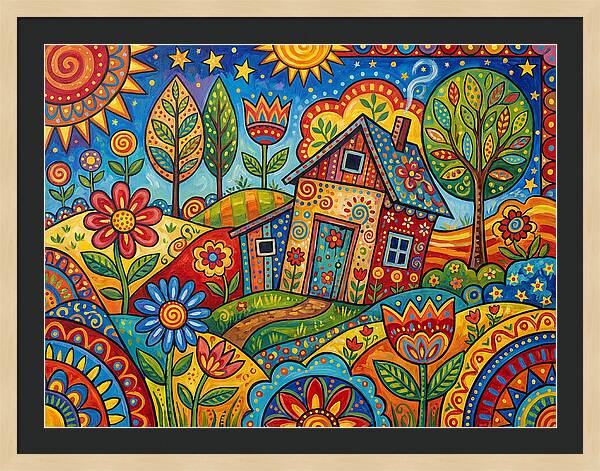 Old Shed In A Colorful Landscape