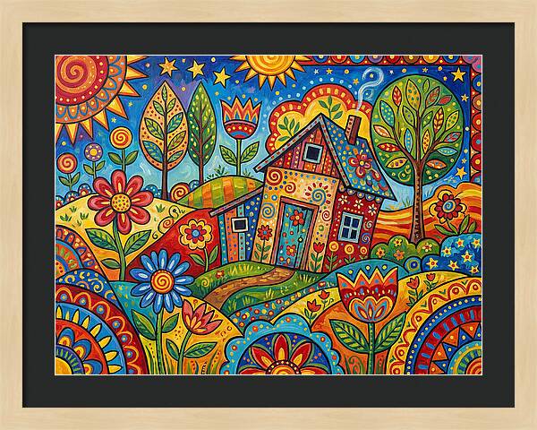 Old Shed In A Colorful Landscape