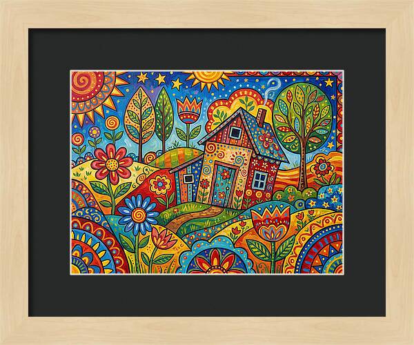 Old Shed In A Colorful Landscape