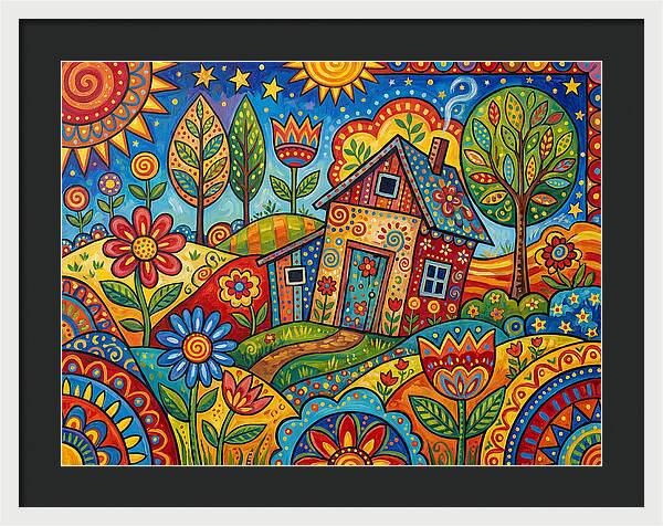 Old Shed In A Colorful Landscape