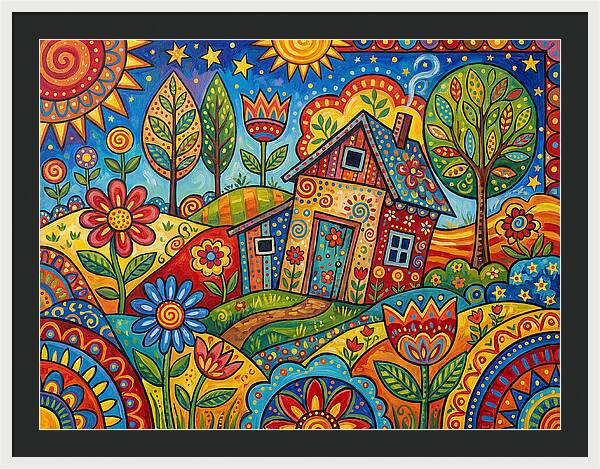 Old Shed In A Colorful Landscape