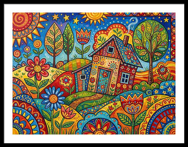 Old Shed In A Colorful Landscape