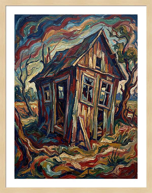 Old Shed In Expressionist Style