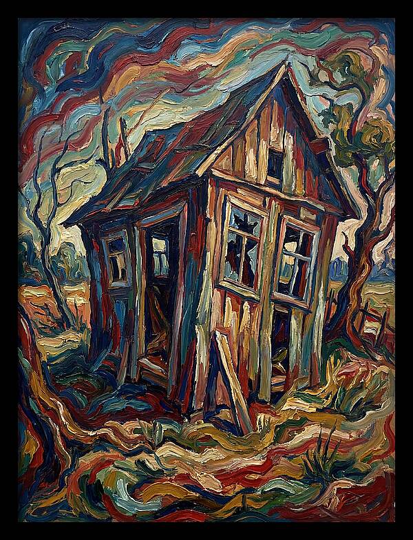 Old Shed In Expressionist Style