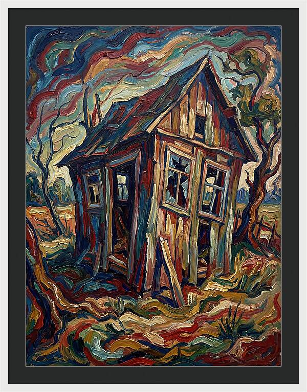 Old Shed In Expressionist Style