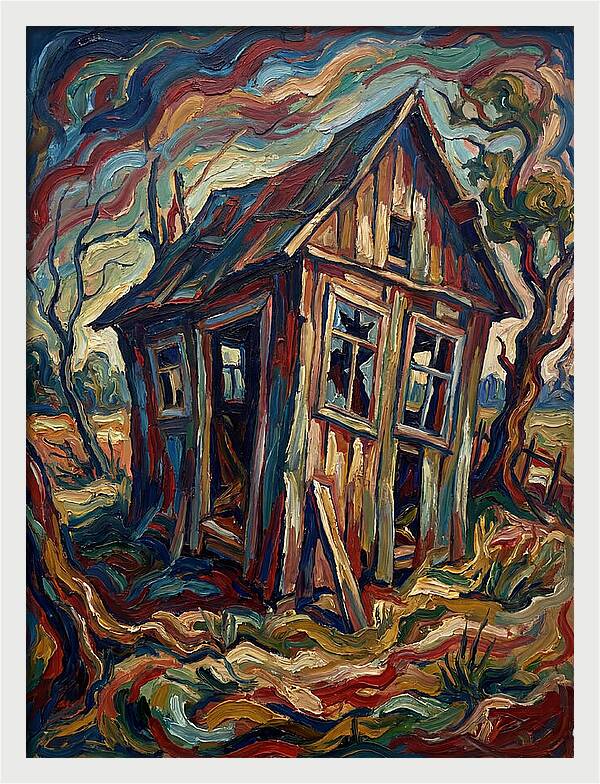 Old Shed In Expressionist Style