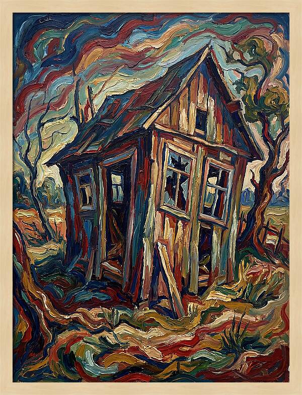 Old Shed In Expressionist Style