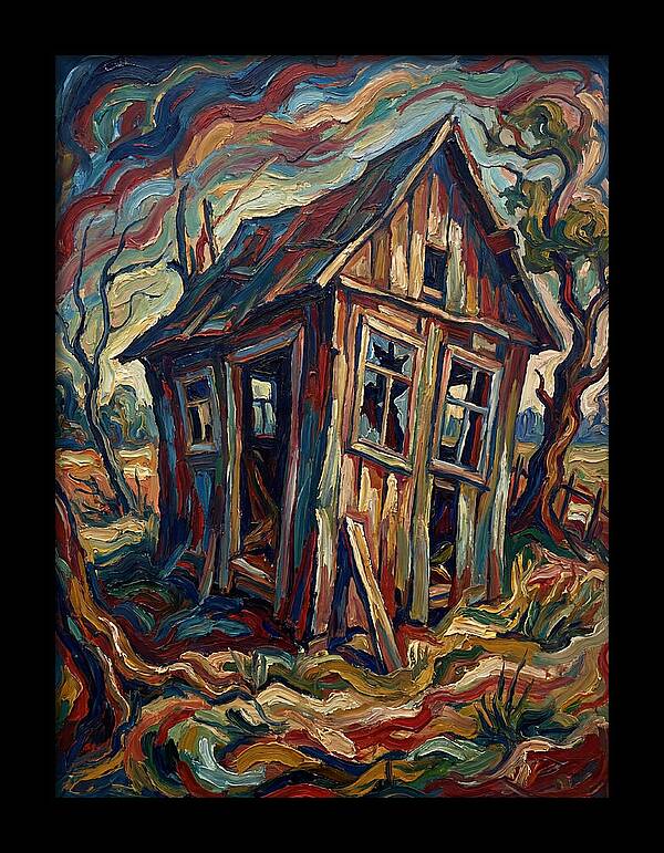 Old Shed In Expressionist Style