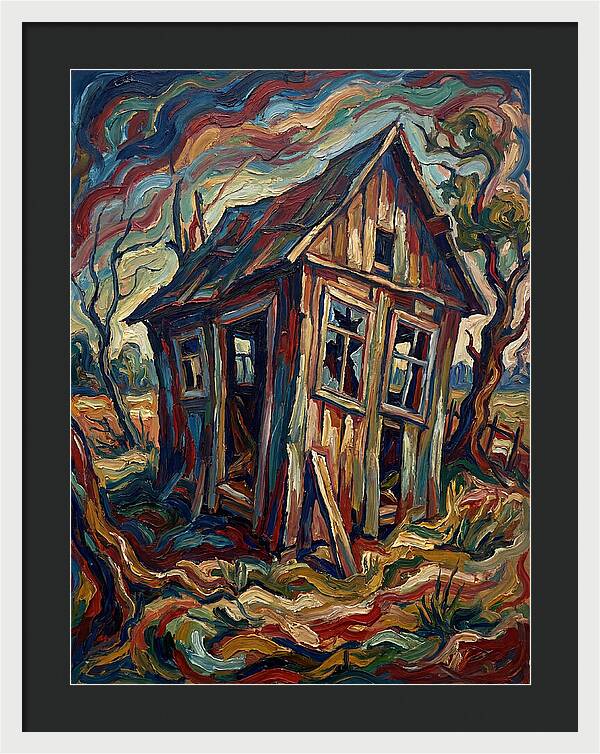 Old Shed In Expressionist Style