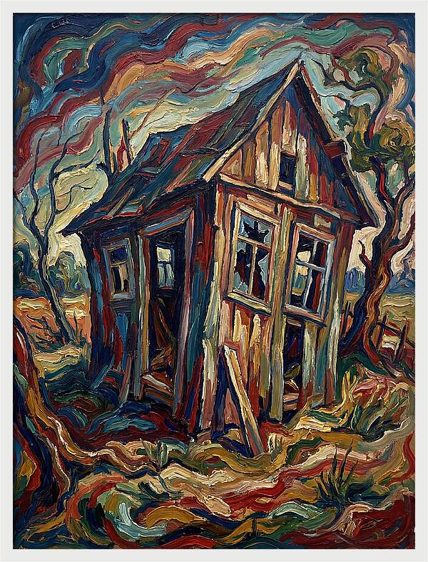 Old Shed In Expressionist Style