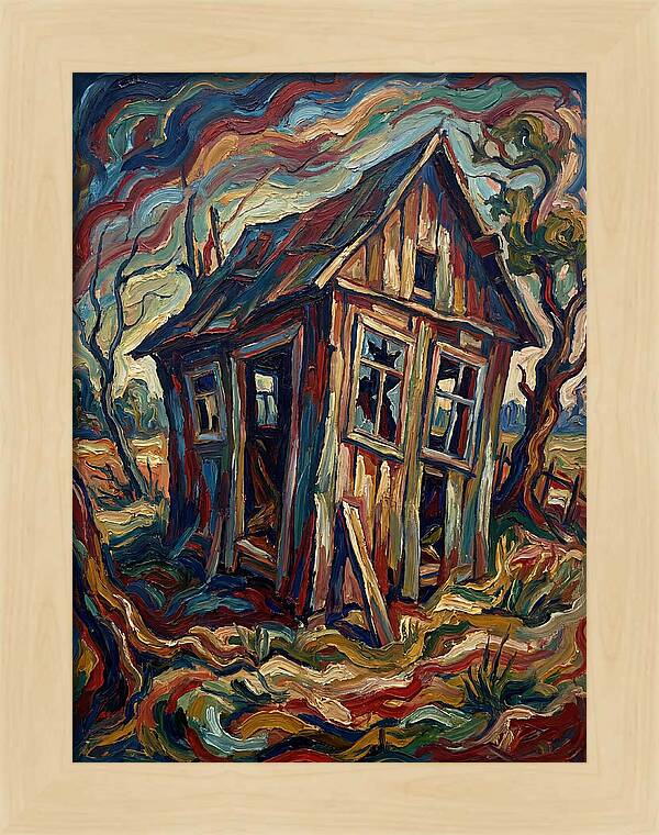 Old Shed In Expressionist Style
