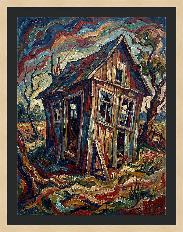 Old Shed In Expressionist Style