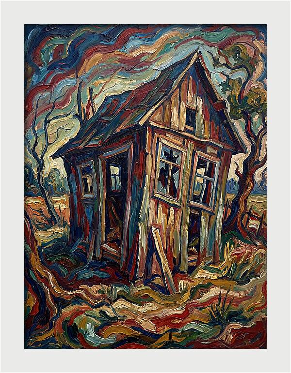 Old Shed In Expressionist Style