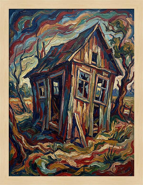 Old Shed In Expressionist Style