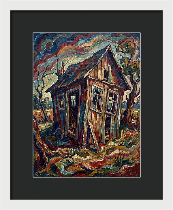 Old Shed In Expressionist Style