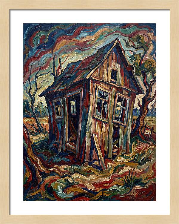 Old Shed In Expressionist Style