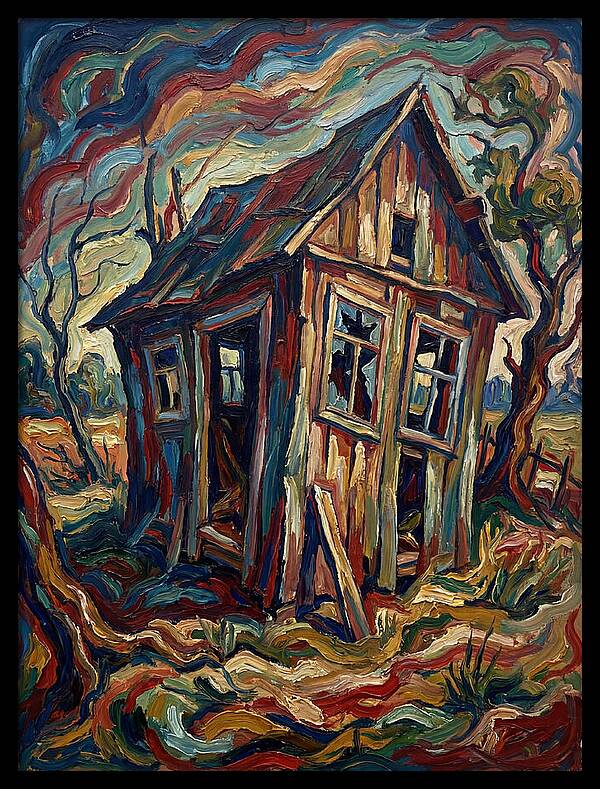 Old Shed In Expressionist Style