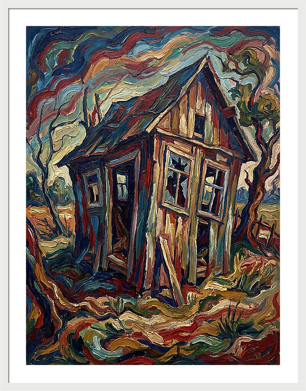 Old Shed In Expressionist Style