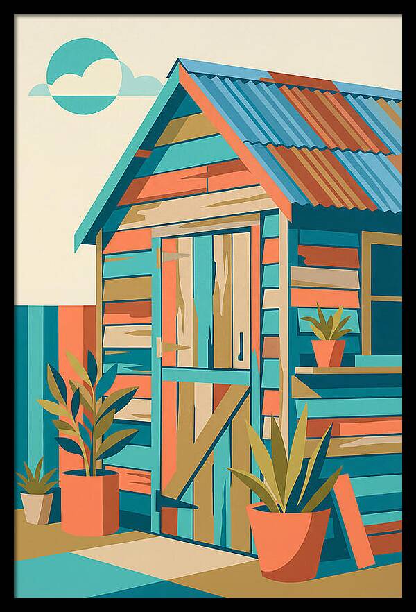 Old Shed In Vibrant Colors