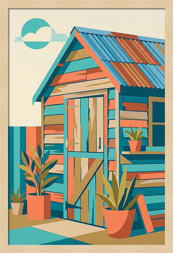 Old Shed In Vibrant Colors