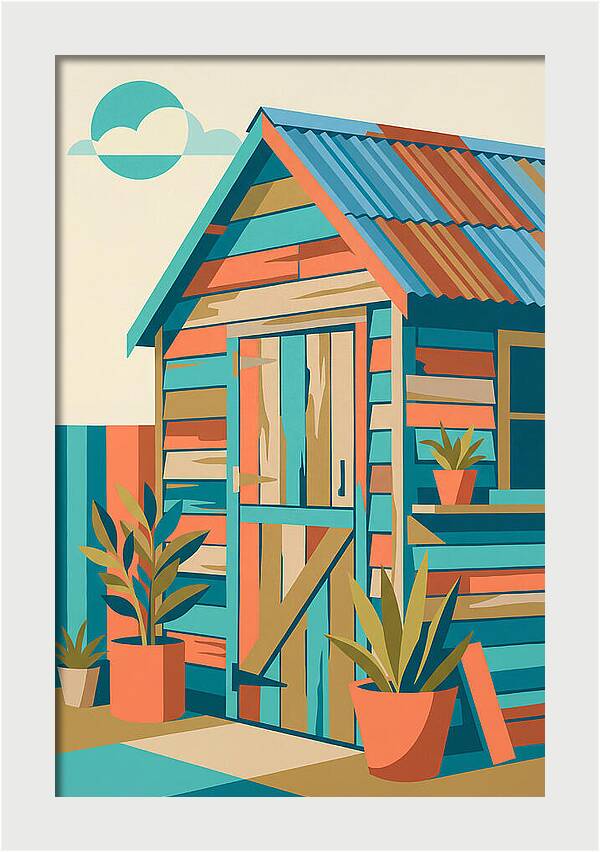 Old Shed In Vibrant Colors