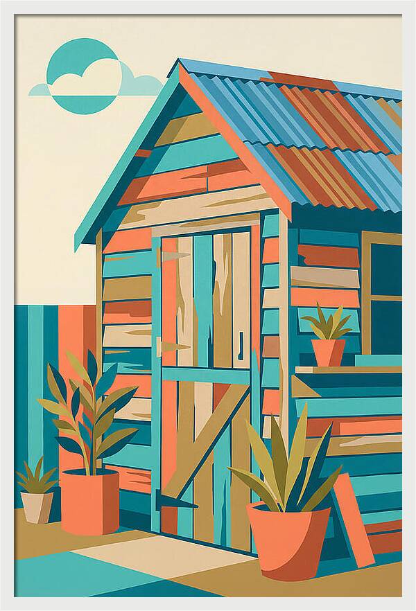 Old Shed In Vibrant Colors