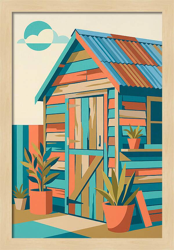 Old Shed In Vibrant Colors