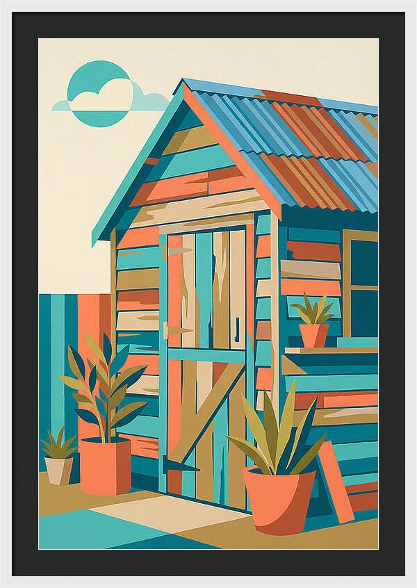 Old Shed In Vibrant Colors