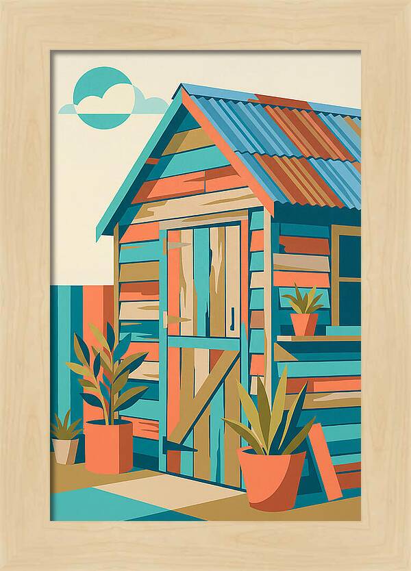 Old Shed In Vibrant Colors