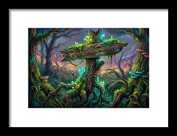 Old Signpost In Enchanted Forest