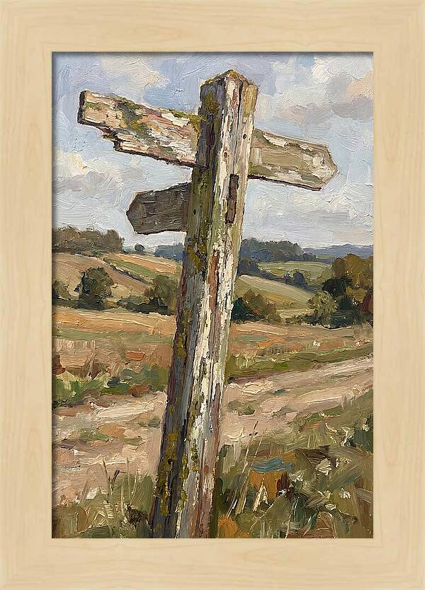 Old Signpost In Nature