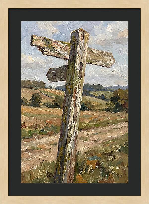 Old Signpost In Nature