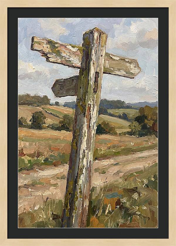 Old Signpost In Nature