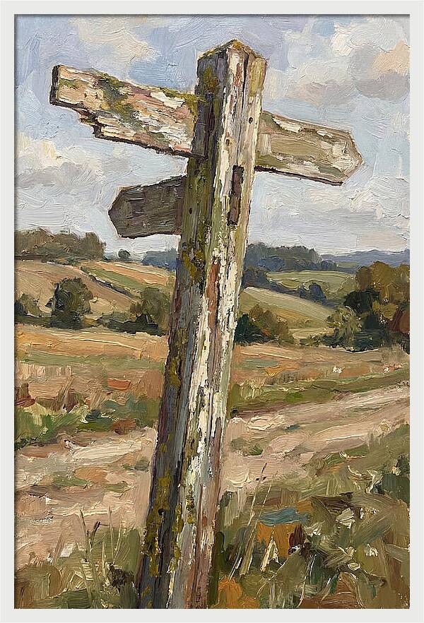 Old Signpost In Nature