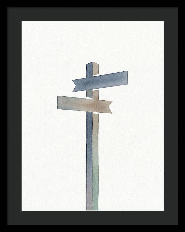 Old Signpost In Watercolor