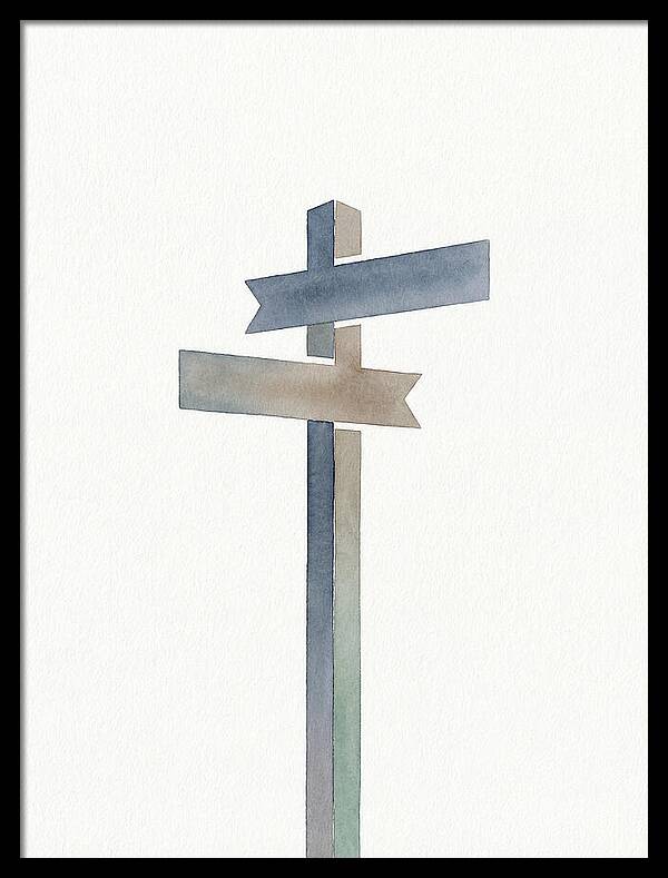 Old Signpost In Watercolor