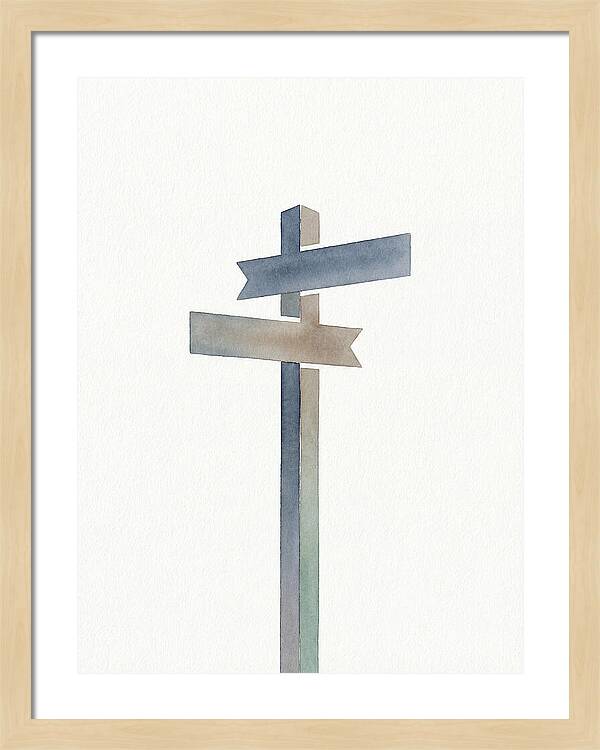 Old Signpost In Watercolor