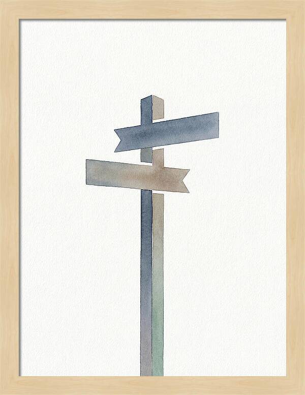 Old Signpost In Watercolor