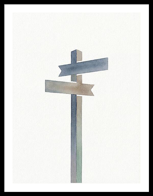 Old Signpost In Watercolor