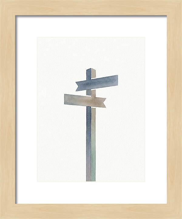 Old Signpost In Watercolor