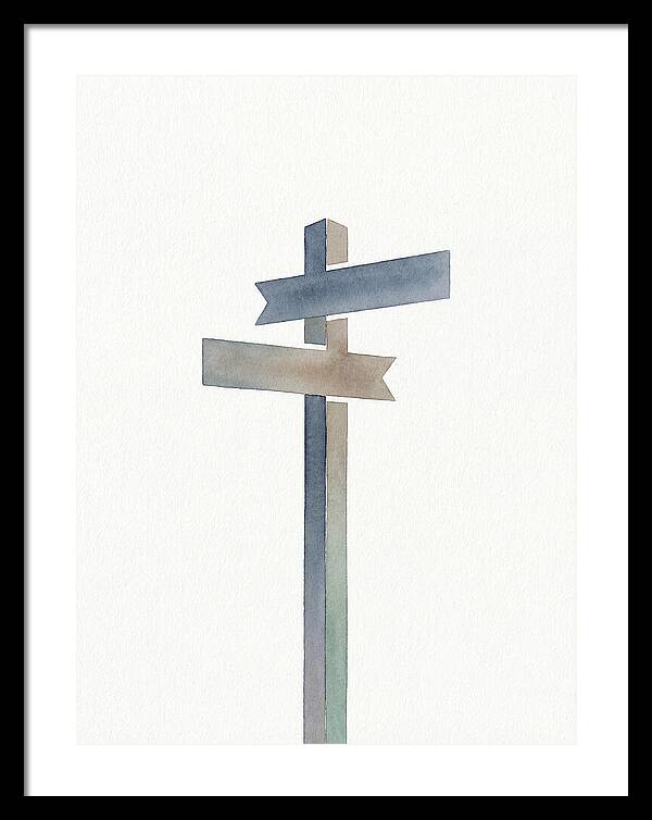 Old Signpost In Watercolor