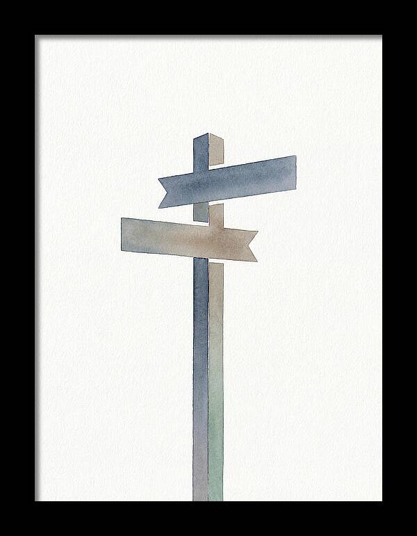 Old Signpost In Watercolor