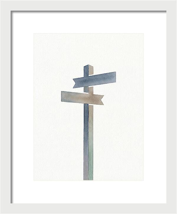 Old Signpost In Watercolor