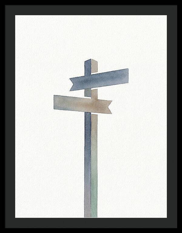 Old Signpost In Watercolor