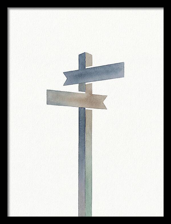 Old Signpost In Watercolor