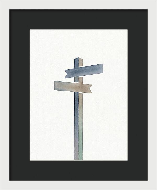 Old Signpost In Watercolor