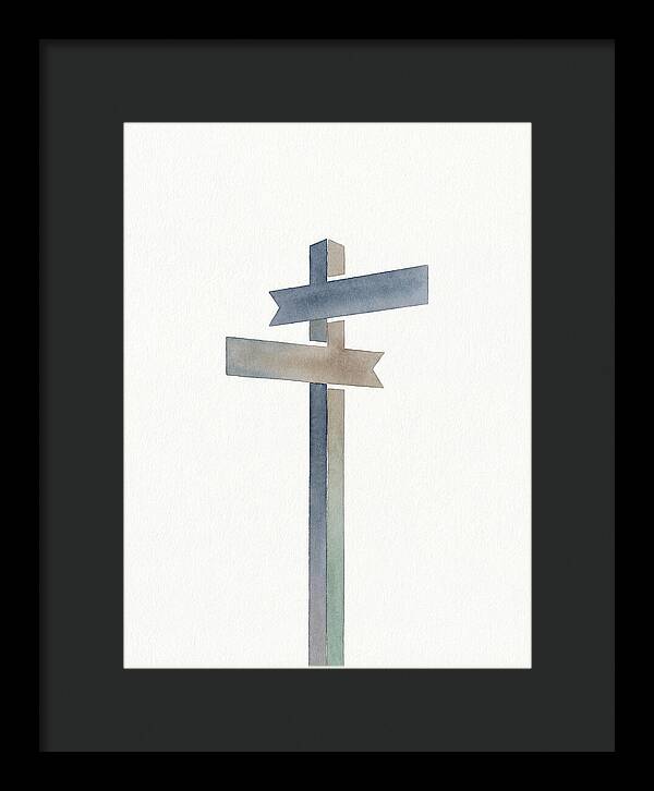 Old Signpost In Watercolor
