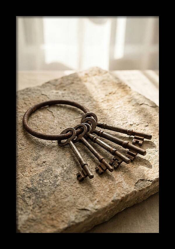 Old Skeleton Keys On Iron Ring